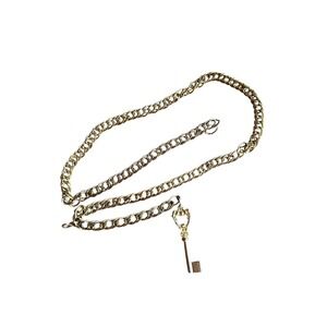 Gold‎ Tone Chain Belt w/ Key Charm Adjustable 38" Bertani Estate Opera History